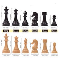 Piezas de Ajedrez King Tall de 3.75 Pulgadas, Estándar para Torneos, 4 Damas, Cumplen con la Normativa de la Federación de Ajedrez Estadounidense, Magnéticas, con Fieltro Ecológico