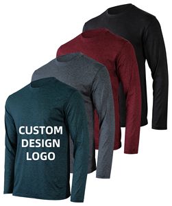 Camiseta de manga larga personalizada de poliéster, venta al por mayor, diseño bajo MOQ para hombres - Product Image 1