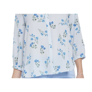 เสื้อเบลาส์ทรงหลวมพิมพ์ลายดอกไม้ยาว รุ่น Nydj X-Large ผ้าเครประบายอากาศได้ดี ผ้าลินินชีฟอง เหมาะสำหรับใส่ทำงานในฤดูใบไม้ผลิ/ฤดูร้อน - Product Image 3