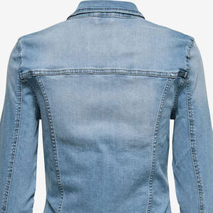 2024 nueva chaqueta vaquera de moda para mujer, manga larga, botón suelto, perlas, solapa corta, salvaje, informal, alta calidad, MOQ bajo para invierno - Product Image 6