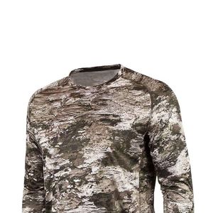 Camiseta de Manga Larga para Hombre, Camuflaje, Corte Ajustado, Secado Rápido, Cuello Redondo, Tejido de Poliéster, Ropa Deportiva para Exteriores - Product Image 3