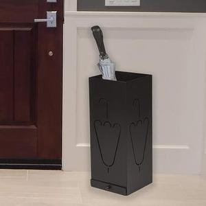 Support de rangement parapluie en métal noir enduit de poudre avec finition élégante pour organiser les vêtements de pluie dans la décoration intérieure de la maison - Product Image 5