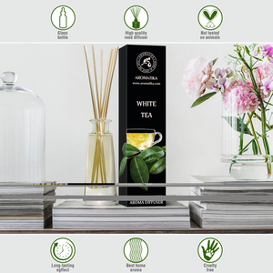 Diffuseur de parfum Aromatika au thé blanc 100 ml avec un parfum subtil et rafraîchissant, parfum d'ambiance longue durée - Product Image 3