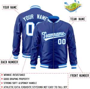 Veste universitaire personnalisée avec fermeture éclair complète OEM Vente en gros pour les sports, les collèges et les marques de distributeur - Product Image 2