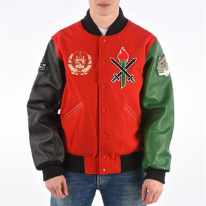 Custom High School Varsity Jacket Cuerpo de lana de cuero Letterman béisbol Bomber Jacket - Product Image 6
