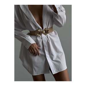 Ceinture élastique tissée pour femme avec boucle dorée, ceinture pour veste, ceinture pour chemise, ceinture pour robe - Wicker - Product Image 6