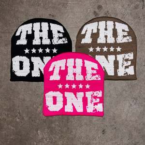 หมวกบีนนี่ถักอะคริลิคให้ความอบอุ่นในฤดูหนาวหมวกบีนนี่พิมพ์ลายตัวอักษรสำหรับผู้ชายผู้หญิงมีหลายสี - Product Image 4