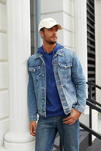 Sudadera con capucha térmica con aislamiento de algodón 100% para hombre, máxima calidez y moda para la temporada de primavera - Product Image 2