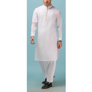Col montant hommes Shalwar Kameez costumes avec poches latérales meilleurs vêtements traditionnels hommes Shalwar kameez à vendre - Product Image 1