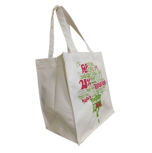 100% Cotton Canvas Bag Custom Printed Logo Personalized Pouch Canvas Shopping Bag Standard Size Cloth Canvas Cotton Tote Bag - Product Image 2