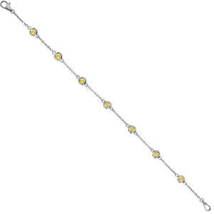 Pulsera de Oro Blanco de 14K con Diamantes Amarillos Fantasía Engastados en Bisel (0.25ct) - Product Image 1