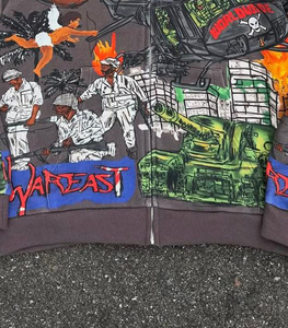 2025 nueva llegada personalizada DTG estampado cremallera Unisex Sudadera con capucha - Product Image 4