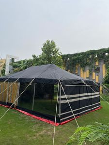 เต็นท์ขนาดใหญ่แบบพับสามตอนสำหรับกลางแจ้ง ผ้าใบอย่างดี โครงสร้างอะลูมิเนียม/เหล็ก สำหรับ 5-6 คน เหมาะสำหรับการตั้งแคมป์ในทะเลทราย - Product Image 5