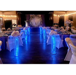 Luxueux Design Cristal Fleur Stand De Mariage Centres De Table Étage Grand Métal Argent Fleur Vase De Table Fleur Vase - Product Image 3