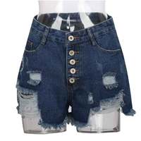 Son yüksek kalite kadınlar artı boyutu pamuk kot şort moda kadın şort iş yarım pantolon gevşek Denim kot şort