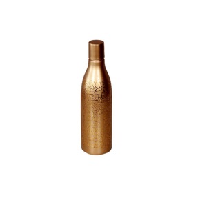 Pure Copper <b>Bottle</b> Gold Embossed Finished for <b>Water</b> Drinking Office & School Use Leak Proof Copper <b>Bottle</b> - Product Image 1