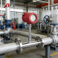 High Repeatability Stainless Steel Thermal Mass Flow Meter for Natural Gas/LPG/Air Pipelines LCD Display Data Logger IP65