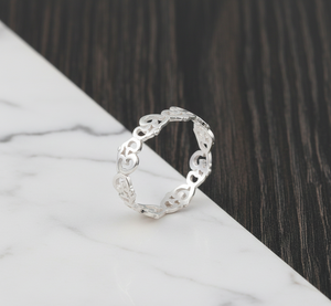 Anillo de Plata de Ley 925 con Símbolo OM para Mujer, Estilo Bohemio Clásico, para Bodas y Fiestas, Sin Níquel ni Plomo - Product Image 3