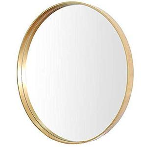 Metal Round Wall <b>Mirror</b> in <b>Gold</b> for Home Wall Decor - Product Image 2