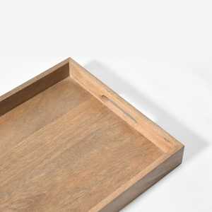 Bandeja para servir de madera de acacia hecha a mano, plato de madera rústico para charcutería, aperitivos y aperitivos - Product Image 2