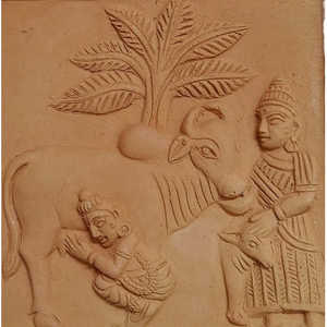 Krishna Gopal Makhanchor แบบดั้งเดิมหรูหราแบบนามธรรมเหล็กดัดดินเผาแขวนผนัง showpiece ตกแต่งบ้านที่อยู่อาศัย30cm X - Product Image 2