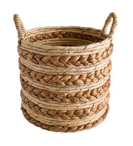 Cesta de ratán hecha a mano con tejido natural duradero diseñada para casas rústicas modernas o ecológicas - Product Image 3