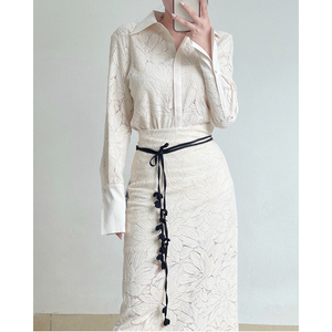 Haute qualité femmes hauts JEDA col pointu chemise Anti-rides tissu écologique élégant vêtements pour femmes étiquetage privé - Product Image 2