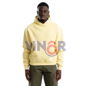 Sweats à capuche oversize pour femmes et hommes, logo brodé, décontracté, hip-hop, pull, mode d'hiver, imprimé, tissu français, uni, 100% coton - Product Image 1