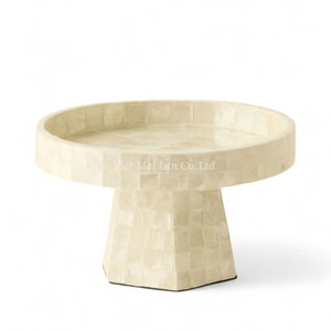 Support à nourriture en nacre, artisanat fait à la main pour buffet de nourriture, présentation de desserts en provenance du Vietnam - Product Image 1