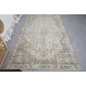 Alfombra turca tradicional Vintage, patrón de retales clásico de lana verde Beige, 5X8.4ft, rectángulo, pasillo, látex para adolescentes Wilton - Product Image 1
