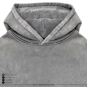 Sweat à capuche pour homme en molleton 100% coton, coupe classique, lavage à l'acide, écologique, streetwear d'automne, couleur personnalisée, broderie/sérigraphie - Product Image 2