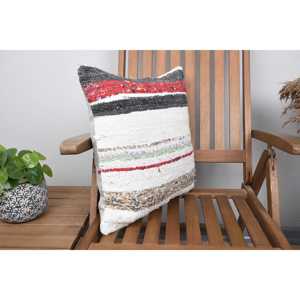 Almohada de lana Kilim Beige de 18x18 pulgadas, almohada de acento de lujo, estampado esponjoso Vintage, patrón de plumas tejidas para ropa de cama para Navidad - Product Image 2