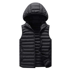 Gilets matelassés patchwork pour hommes, vestes d'hiver d'extérieur à capuche zippée, gilets matelassés américains classés 2026, gilets matelassés à vendre - Product Image 5