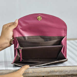 Cartera de Cuero Genuino de Primera Calidad, Anti-Robo, Corta, con Diseño Floral Tallado a Mano, Cierre de Cremallera, Multifuncional para Mujer - Product Image 3