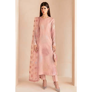 Vestido Jazmin de Seda Cruda Bordado en Satén TC-1393 - Product Image 1