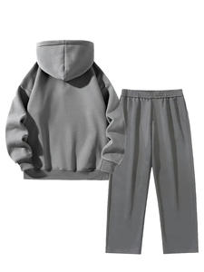 ชุดวอร์มมีซิปมีฮู้ดสำหรับผู้ชายชุดออกกำลังกายแบบลำลองมีฮู้ดแถบด้านข้าง - Product Image 3