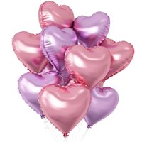 12pcs ballons en feuille en forme de coeur pour les décorations de fête d'anniversaire mariage saint valentin