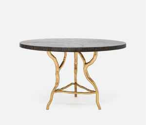 Modern Round Polished Iron and Engineered Wood Adjustable Nesting Coffee <b>Table</b> for Living Room Drawing Room <b>Balcony</b> - Product Image 5