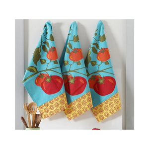 Paños de Cocina de Algodón 100% Bordados Personalizados al por Mayor de la India, 40x70cm, Tejido Twill, Diseño Floral, Aprobado por GOTS, Suministro para Restaurantes OEM - Product Image 3