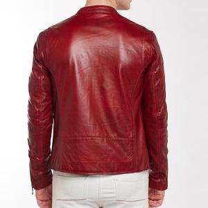 Nouvelle veste bomber en cuir véritable pour homme, coupe ajustée, douce, durable, tendance, style motard, imperméable, veste en cuir pour homme - Product Image 4