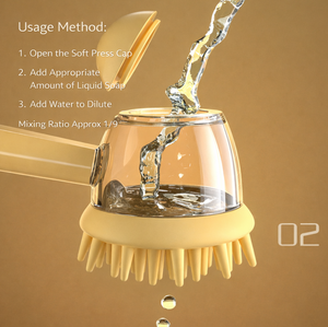 Cepillo de Silicona para Baño y Ducha de Mascotas con Mango para Gatos y Perros, Función de Masaje para Uso en el Baño - Product Image 4