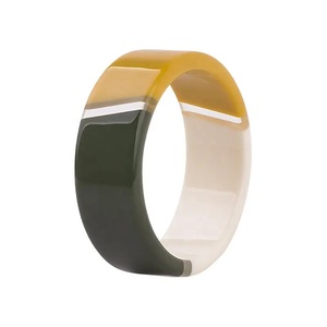 Premium Resin Bangle Design <b>Bracelets</b> Marbled Pattern Multi Color Acrylic Lucite Classic Style Unisex Jewelry Wedding with Woman - Product Image 3