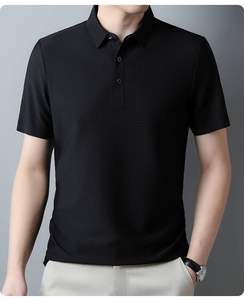 เสื้อโปโลผ้าไนลอนแห้งเร็วของผู้ชายเสื้อเชิ๊ตแขนสั้นระบายอากาศได้ดีเสื้อนิตติ้งแนวธุรกิจเทนนิสเสื้อเชิ๊ตลายสก๊อตสำหรับกีฬาทางธุรกิจ - Product Image 4