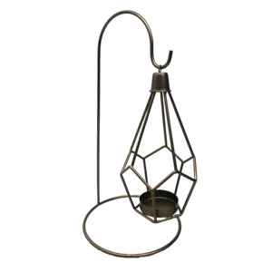 Candélabre conique en fer vintage élégant support de bougie en métal à trois têtes accessoire de table tendance pour un usage domestique - Product Image 3