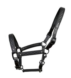 Halters de cheval avec plaque signalétique Halters de cheval en cuir rembourré confortables et réglables avec plaque signalétique - Product Image 4