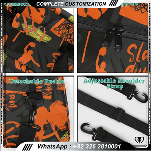 Logo personnalisé Designer Duffle Bag Bagages en polyester portable et étanche à des prix abordables pour le basket-ball Produit tendance - Product Image 5