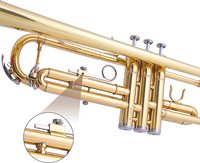 Bb Standard Trumpets for Beginner or Advanced Student Brass Trumpet Instrument with 7C Mouthpiece Hard Case Polishing Cloth
