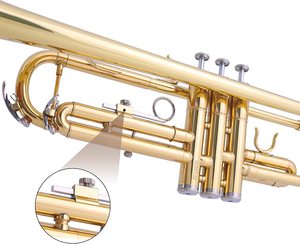 Trompeta Estándar en Si Bemol (Bb) para Estudiantes Principiantes o Avanzados, Instrumento de Viento-Metal con Boquilla 7C, Estuche Rígido y Paño de Pulido - Product Image 6