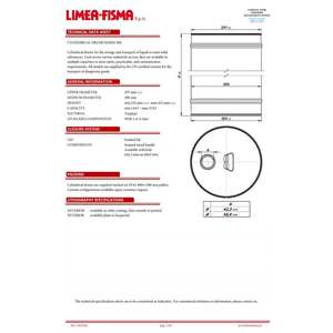 Tambor cilíndrico de hojalata de la mejor calidad, 300 mm, con capacidad total de 14 a 27,8 litros, con asa y orificio para verter. - Product Image 2