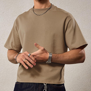 T-shirts personnalisés pour hommes, style streetwear décontracté, coupe courte et ample, 100% coton, col rond, surdimensionnés, 230 grammes, tricot imprimé - Product Image 3